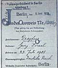 Kinderausweis von George Dreyfus vom 08.06.1939 George Dreyfus